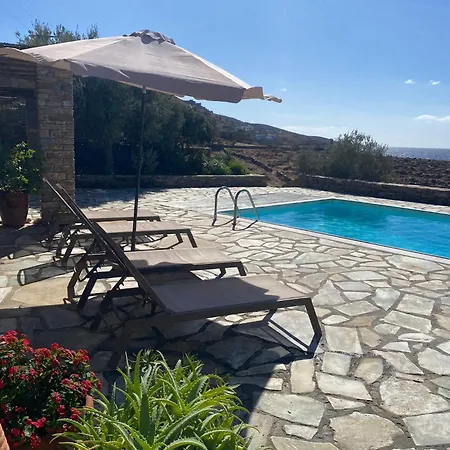 Sunset With Swimming Pool At Tzia Ligia (Kea)